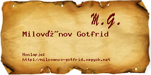 Milovánov Gotfrid névjegykártya